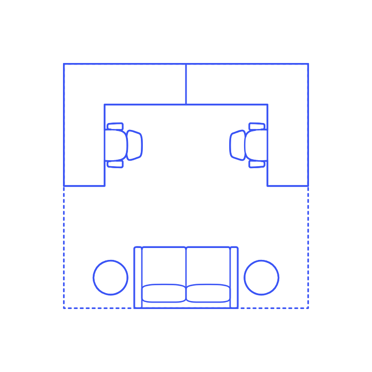 Layouts Private Offices Shared L Shape Corner Lounge Sketch Drawing Svg Free Vectors